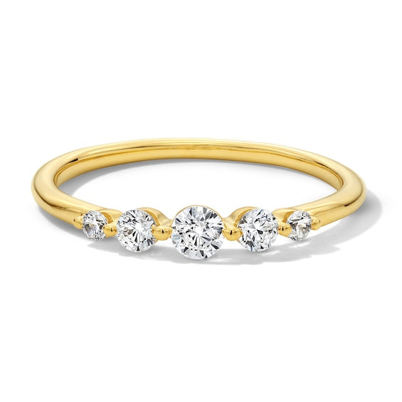 1/3 CT. T.W. Certified Lab-Grown Diamond Five Stone Band in 10K Gold (F/VS2)