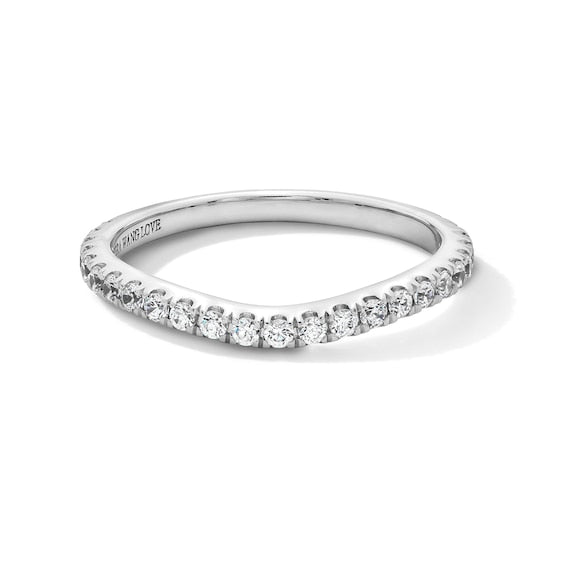 Vera Wang Love Collection Lab-Grown Diamonds by Vera Wang Love 1/3 CT. T.W. Contour Anniversary Band in 14K White Gold (F/VS2)