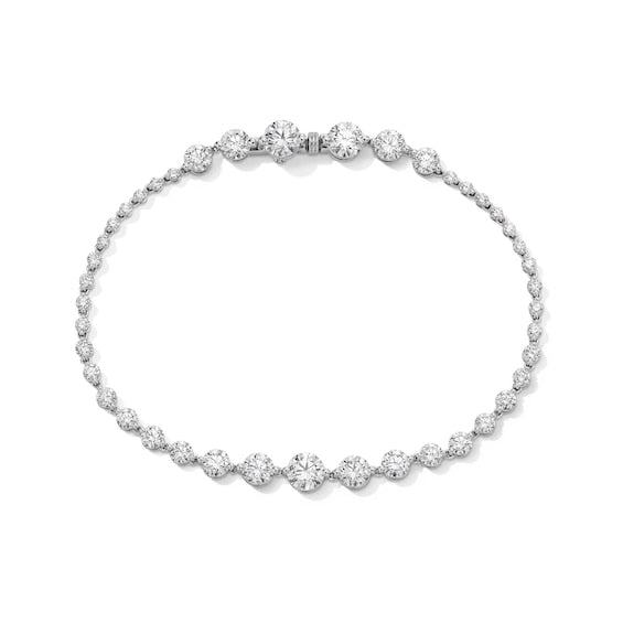 6 CT. T.W. Certified Lab-Grown Diamond Graduated Line Bracelet in 10K White Gold (F/VS2)
