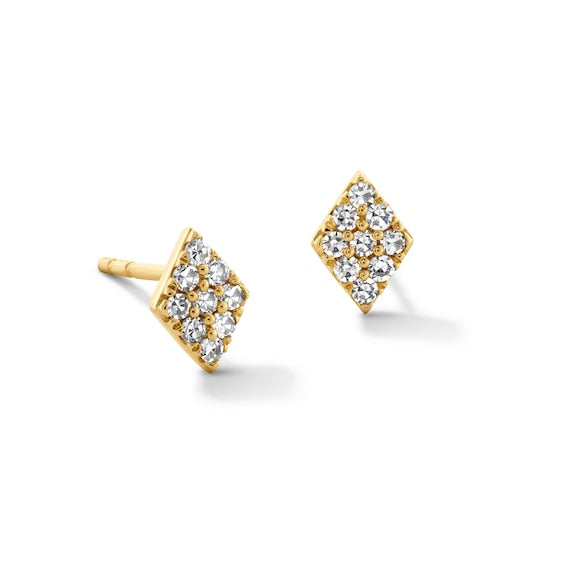 1/8 CT. T.W. Certified Lab-Grown Multi-Diamond Geometric Stud Earrings in 10K Gold (F/VS2)