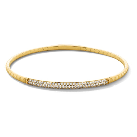 3/4 CT. T.W. Certified Lab-Grown Diamond Geometric Flex Bangle in 10K Gold (F/VS2)