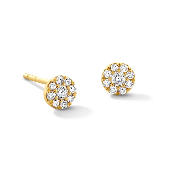 1/6 CT. T.W. Certified Lab-Grown Multi-Diamond Stud Earrings in 10K Gold (F/VS2)