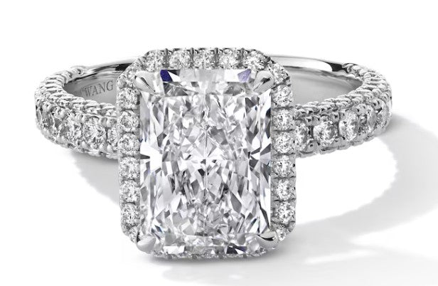 Vera Wang Love Collection 4 CT. T.W. Radiant-Cut Certified Lab-Grown Diamond Engagement Ring in 14K White Gol