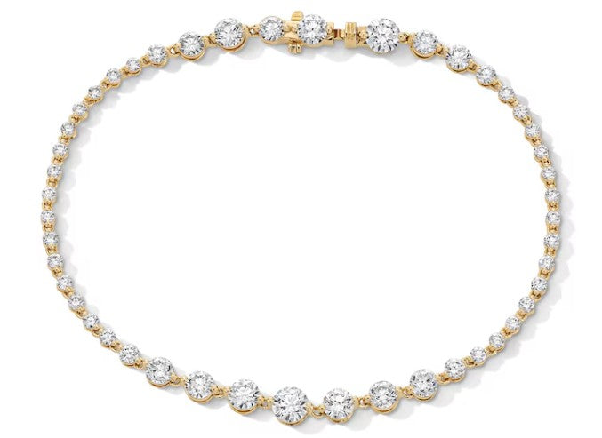 4 CT. T.W. Certified Lab-Grown Diamond Graduated Line Bracelet in 10K Gold (F/VS2)