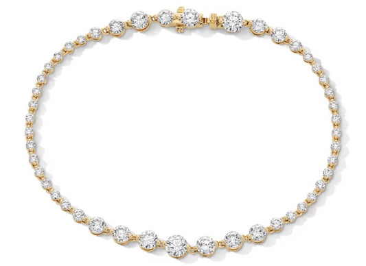4 CT. T.W. Certified Lab-Grown Diamond Graduated Line Bracelet in 10K Gold (F/VS2)