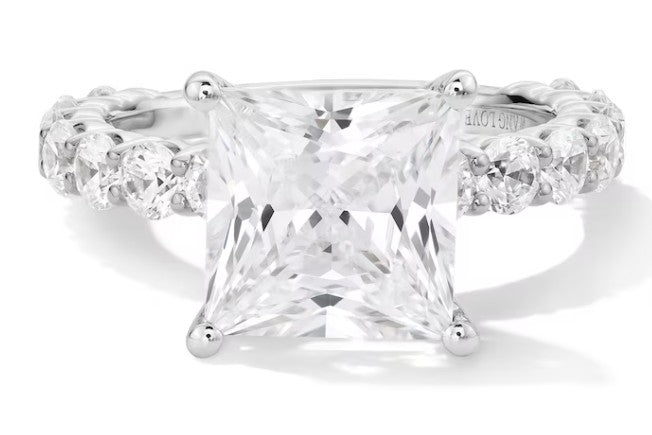 Vera Wang Love Collection 5-1/2 CT. T.W. Princess-Cut Certified Lab-Grown Diamond Engagement Ring in 14K White Gold