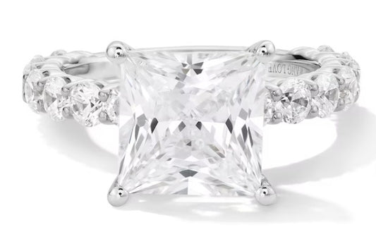 Vera Wang Love Collection 5-1/2 CT. T.W. Princess-Cut Certified Lab-Grown Diamond Engagement Ring in 14K White Gold