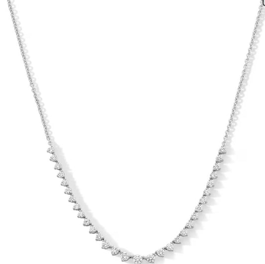 4 CT. T.W. Certified Lab-Grown Diamond Graduated Line Necklace in 10K Gold (F/VS2)