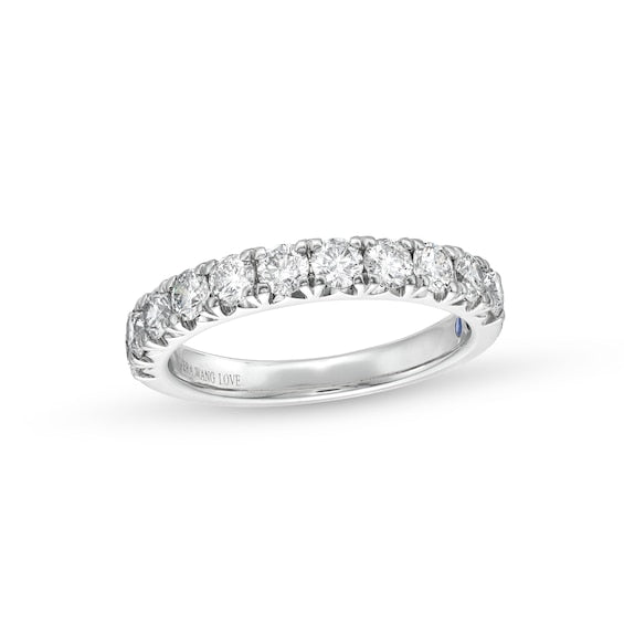 Vera Wang Love Collection 1 CT. T.W. Diamond Eleven Stone Anniversary Band in 14K White Gold (I/SI2)