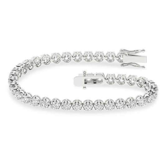 5 CT. T.W. Certified Lab-Grown Tennis Bracelet in 14K White Gold (F/SI2)