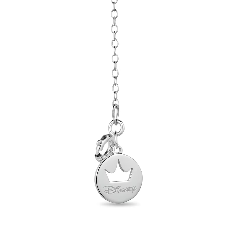 Enchanted Disney Cinderella 3/4 CT. T.W. Certified Lab-Created Diamond Flower Necklace in Sterling Silver (F/SI2)