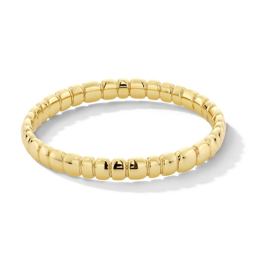 2.4mm Textured Ring in Sterling Silver with 18K Gold Plate