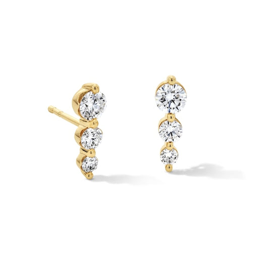 1/2 CT. T.W. Certified Lab-Grown Diamond Trio Drop Earrings in 10K Gold (F/VS2)