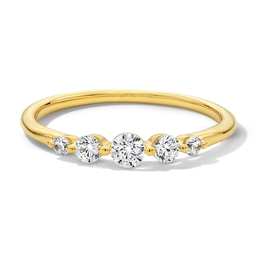 1/3 CT. T.W. Certified Lab-Grown Diamond Five Stone Band in 10K Gold (F/VS2)