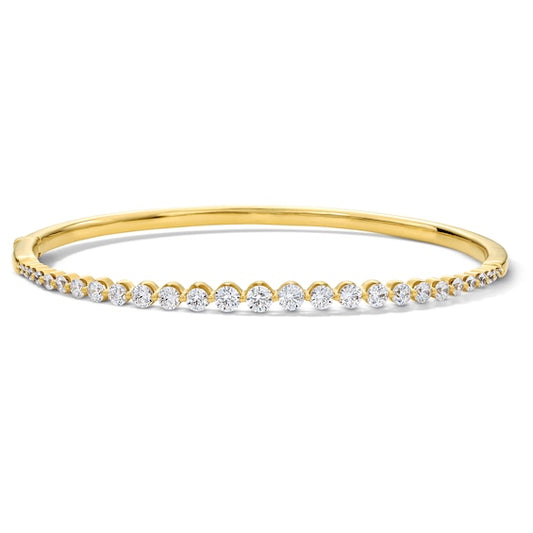 2 CT. T.W. Certified Lab-Grown Diamond Bangle in 10K Gold (F/VS2)