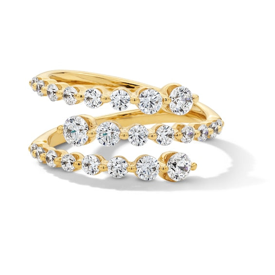 1-1/4 CT. T.W. Certified Lab-Grown Diamond Split Bypass Ring in 10K Gold (F/VS2)