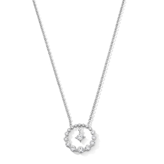 1 CT. T.W. Journey Certified Lab-Grown Diamond Circle Necklace in 10K White Gold (F/VS2) - 19"