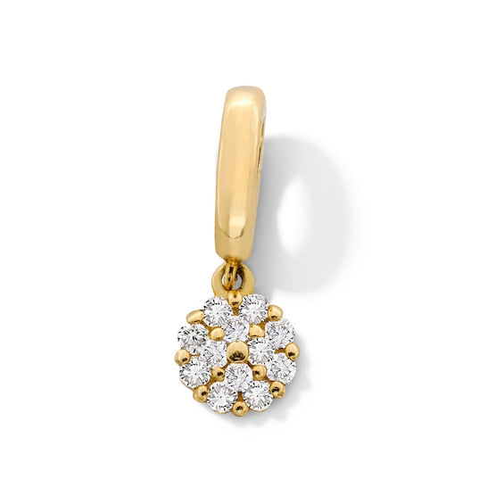 1/8 CT. T.W. Lab-Grown Multi-Diamond Necklace Charm in Sterling Silver with 18K Gold Plate