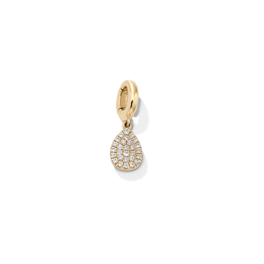 1/8 CT. T.W. Lab-Grown Multi-Diamond Teardrop Necklace Charm in Sterling Silver with 18K Gold Plate