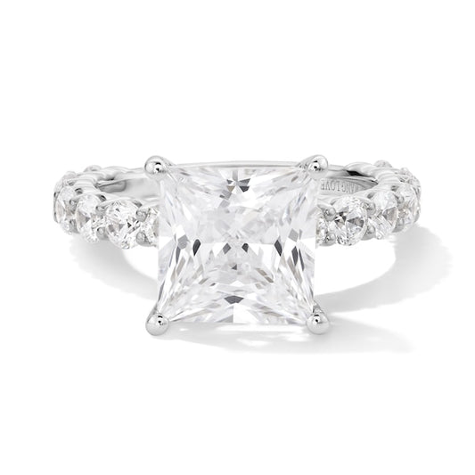 Vera Wang Love Collection 5-1/2 CT. T.W. Princess-Cut Certified Lab-Grown Diamond Engagement Ring in 14K White Gold