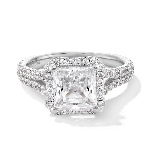 Vera Wang Love Collection 2-3/4 CT. T.W. Princess-Cut Certified Lab-Grown Diamond Engagement Ring in 14K White Gold