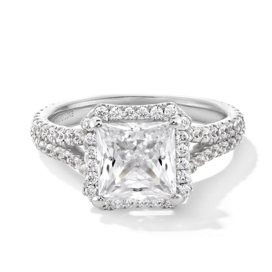 Vera Wang Love Collection 2-3/4 CT. T.W. Princess-Cut Certified Lab-Grown Diamond Engagement Ring in 14K White Gold