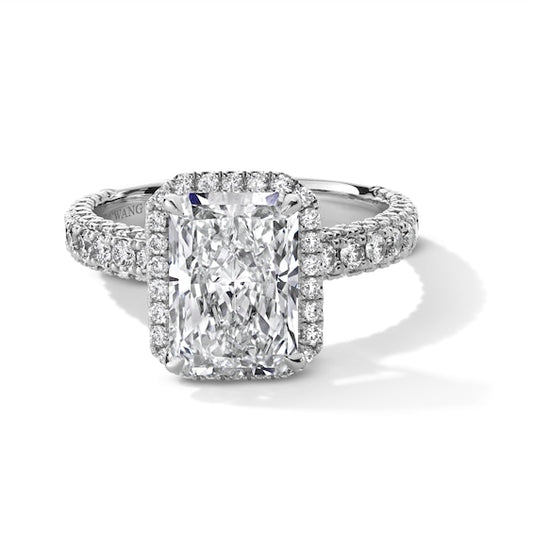 Vera Wang Love Collection 4 CT. T.W. Radiant-Cut Certified Lab-Grown Diamond Engagement Ring in 14K White Gold