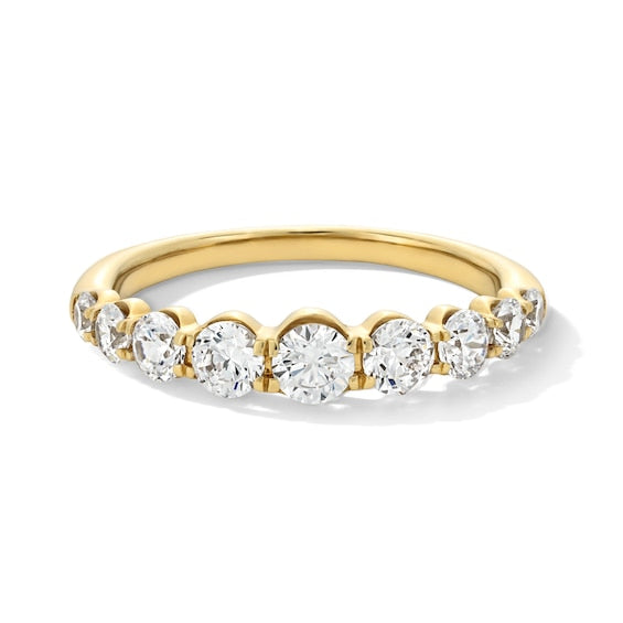 1 CT. T.W. Certified Lab-Grown Diamond Graduated Nine Stone Band in 14K Gold (F/VS2)