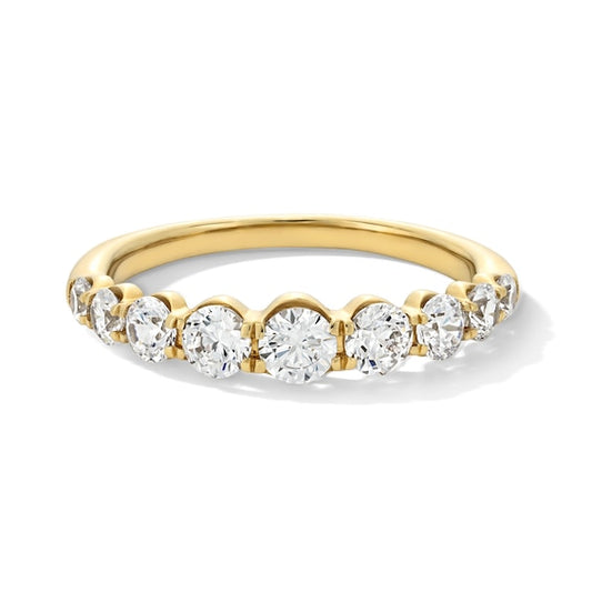 1 CT. T.W. Certified Lab-Grown Diamond Graduated Nine Stone Band in 14K Gold (F/VS2)