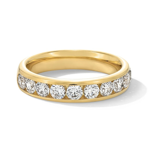 1-1/2 CT. T.W. Certified Lab-Grown Diamond Channel Ten Stone Band in 10K Gold (F/VS2)