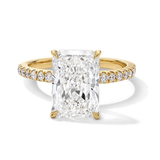 4-1/4 CT. T.W. Radiant-Cut Certified Lab-Grown Diamond Engagement Ring in 14K Gold (F/VS2)