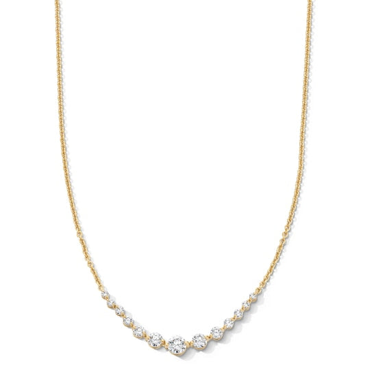 1 CT. T.W. Certified Lab-Grown Diamond Graduated Necklace in 10K Gold (F/VS2)