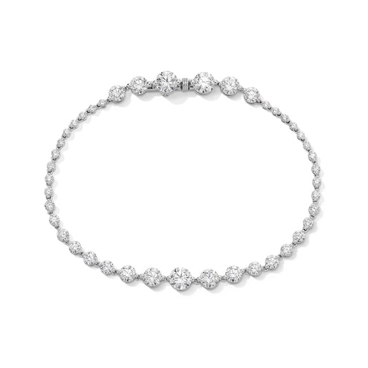 6 CT. T.W. Certified Lab-Grown Diamond Graduated Line Bracelet in 10K White Gold (F/VS2)
