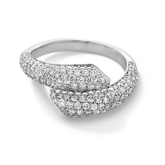 1-1/4 CT. T.W. Certified Lab-Grown Diamond Multi-Row Tapered Bypass Ring in 10K White Gold (F/VS2) - Size 7