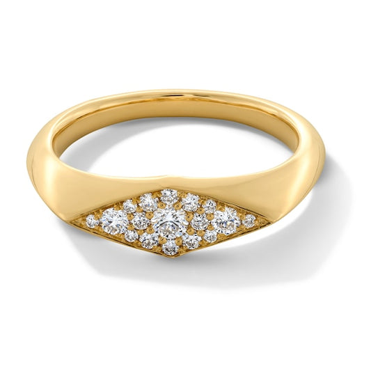 1/4 CT. T.W. Certified Lab-Grown Multi-Diamond Geometric Ring in 10K Gold (F/VS2)