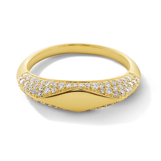 1/2 CT. T.W. Certified Lab-Grown Diamond Edge Geometric Ring in 10K Gold (F/VS2)